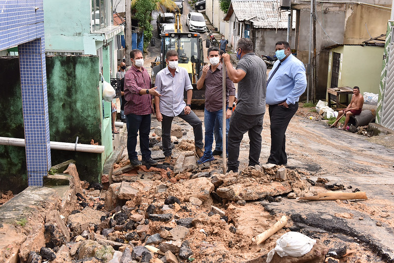 David Almeida e Marcos Rotta visitam áreas que tiveram infraestruturas prejudicadas pelas chuvas