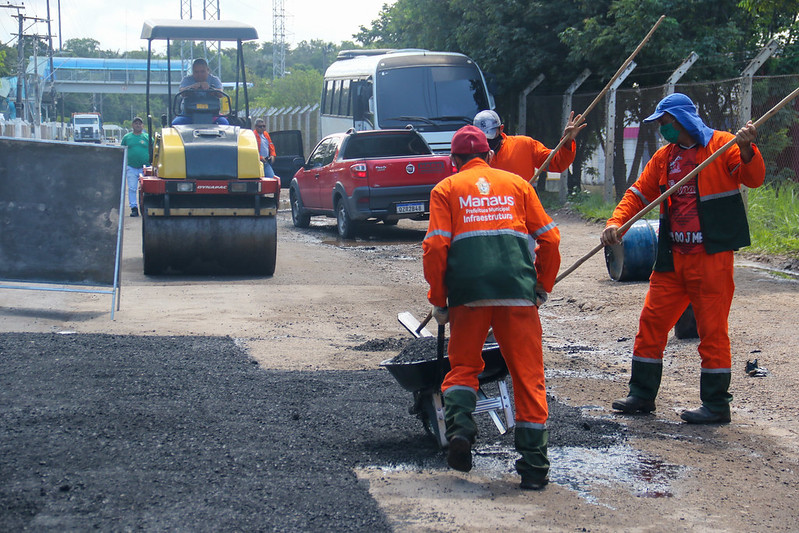 Prefeitura realiza estabilização de infraestrutura em quase 8 quilômetros de ruas do Distrito Industrial