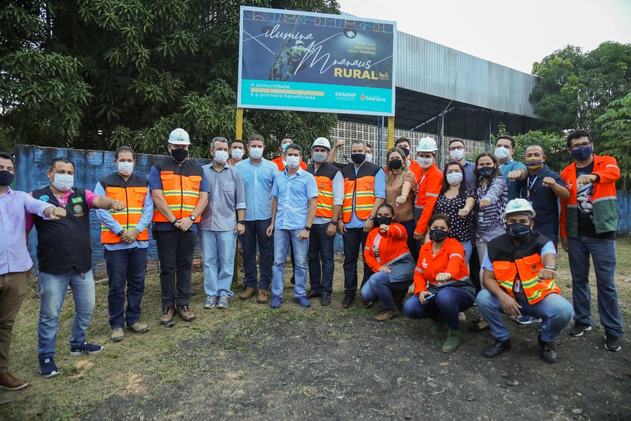 Prefeito David Almeida e vice-prefeito Marcos Rotta lançam primeiro programa de iluminação a LED para zona rural