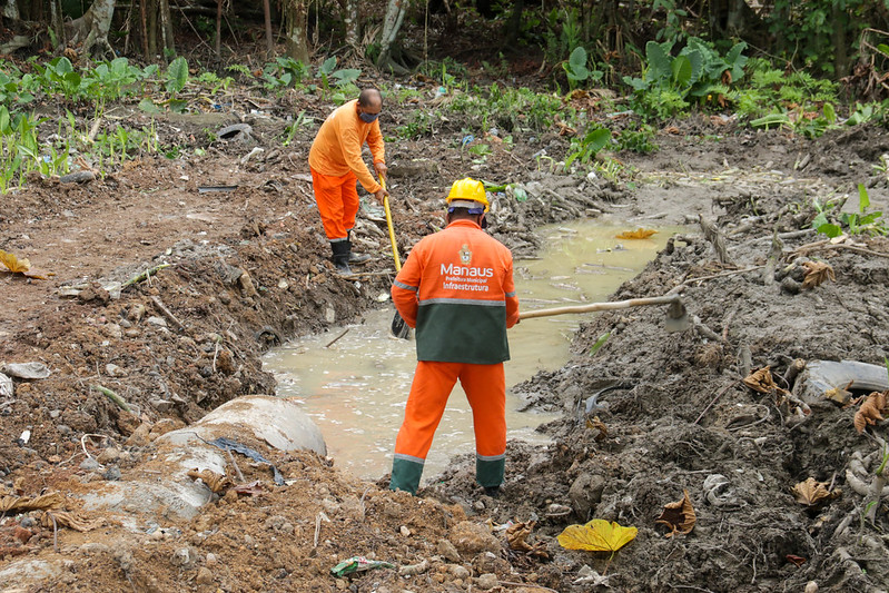 Prefeitura De Manaus Implanta Rede De Drenagem Profunda No Loteamento