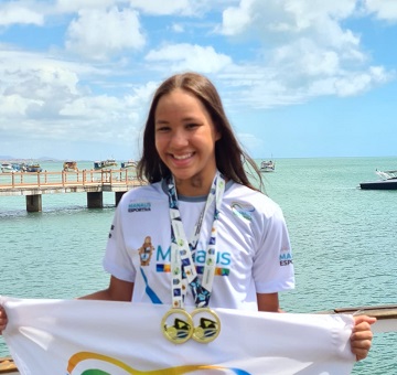 Nadadora do ‘Manaus Olímpica’ é campeã de duas provas no Brasileiro de Águas Abertas em Fortaleza